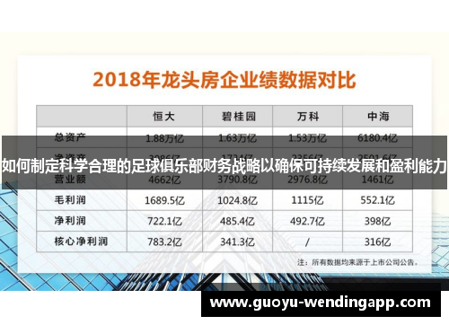 如何制定科学合理的足球俱乐部财务战略以确保可持续发展和盈利能力