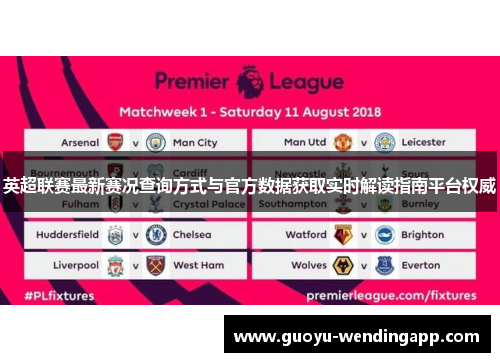 英超联赛最新赛况查询方式与官方数据获取实时解读指南平台权威